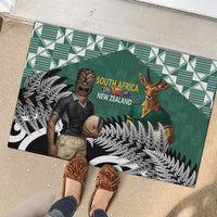New Zealand South Africa Rugby Rubber Doormat Springboks Kente All Black Maori Together LT14 - Polynesian Pride