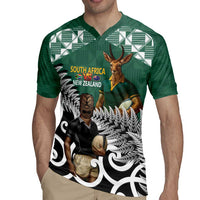 New Zealand South Africa Rugby Custom Rugby Jersey Springboks Kente All Black Maori Together LT14 - Polynesian Pride