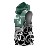 New Zealand South Africa Rugby Custom Sleeveless Hoodie Springboks Kente All Black Maori Together LT14 - Polynesian Pride