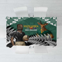 New Zealand South Africa Rugby Tablecloth Springboks Kente All Black Maori Together LT14 Green - Polynesian Pride
