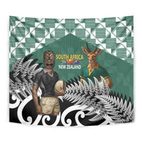 New Zealand South Africa Rugby Tapestry Springboks Kente All Black Maori Together LT14 - Polynesian Pride