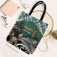 New Zealand South Africa Rugby Tote Bag Springboks Kente All Black Maori Together LT14 Black Strap One Size Green - Polynesian Pride