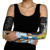 New Zealand Argentina Rugby Arm Sleeves 2025 Los Pumas All Black Together LT14 - Polynesian Pride