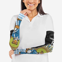 New Zealand Argentina Rugby Arm Sleeves 2025 Los Pumas All Black Together LT14 - Polynesian Pride