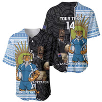 New Zealand Argentina Rugby Custom Baseball Jersey 2025 Los Pumas All Black Together LT14 - Polynesian Pride