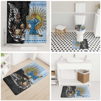 New Zealand Argentina Rugby Bathroom Set 2025 Los Pumas All Black Together LT14 - Polynesian Pride