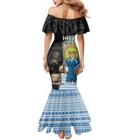 New Zealand Argentina Rugby Custom Family Matching Mermaid Dress and Hawaiian Shirt 2025 Los Pumas All Black Together LT14 - Polynesian Pride