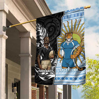 New Zealand Argentina Rugby Garden Flag 2025 Los Pumas All Black Together LT14 House Flag Black - Polynesian Pride