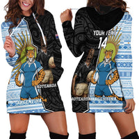 New Zealand Argentina Rugby Custom Hoodie Dress 2025 Los Pumas All Black Together LT14 - Polynesian Pride