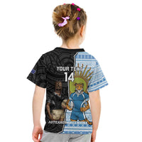 New Zealand Argentina Rugby Custom Kid T Shirt 2025 Los Pumas All Black Together LT14 - Polynesian Pride