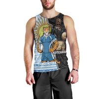 New Zealand Argentina Rugby Custom Men Tank Top 2025 Los Pumas All Black Together LT14 - Polynesian Pride