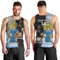 New Zealand Argentina Rugby Custom Men Tank Top 2025 Los Pumas All Black Together LT14 - Polynesian Pride