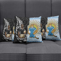 New Zealand Argentina Rugby Pillow Cover 2025 Los Pumas All Black Together LT14 - Polynesian Pride