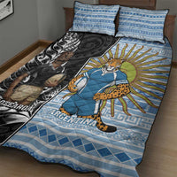 New Zealand Argentina Rugby Quilt Bed Set 2025 Los Pumas All Black Together LT14 - Polynesian Pride