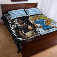 New Zealand Argentina Rugby Quilt Bed Set 2025 Los Pumas All Black Together LT14 - Polynesian Pride