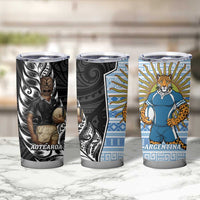 New Zealand Argentina Rugby Tumbler Cup 2025 Los Pumas All Black Together LT14 - Polynesian Pride