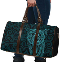 New Zealand Skull Darts Travel Bag Aotearoa Maori Chest Tattoo Stylized Teal LT14 - Polynesian Pride