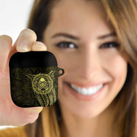 New Zealand Skull Darts AirPods Case Aotearoa Maori Chest Tattoo Stylized Gold LT14 Gold - Polynesian Pride