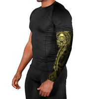New Zealand Skull Darts Arm Sleeves Aotearoa Maori Chest Tattoo Stylized Gold - Polynesian Pride