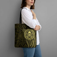 New Zealand Skull Darts Tote Bag Aotearoa Maori Chest Tattoo Stylized Gold LT14 - Polynesian Pride
