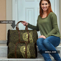 New Zealand Skull Darts Travel Bag Aotearoa Maori Chest Tattoo Stylized Gold LT14 - Polynesian Pride
