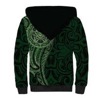 New Zealand Skull Darts Sherpa Hoodie Aotearoa Maori Chest Tattoo Stylized Green LT14 - Polynesian Pride