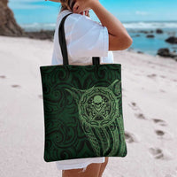 New Zealand Skull Darts Tote Bag Aotearoa Maori Chest Tattoo Stylized Green LT14 - Polynesian Pride