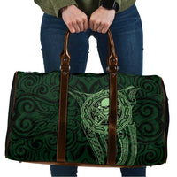 New Zealand Skull Darts Travel Bag Aotearoa Maori Chest Tattoo Stylized Green LT14 Green - Polynesian Pride
