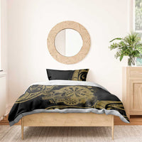 New Zealand Darts Bedding Set Skull In Dart We Trust Maori Pattern - Polynesian Pride