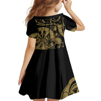 New Zealand Darts Family Matching Off Shoulder Maxi Dress and Hawaiian Shirt Skull In Dart We Trust Maori Pattern LT14 - Polynesian Pride