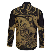 New Zealand Darts Family Matching Off Shoulder Maxi Dress and Hawaiian Shirt Skull In Dart We Trust Maori Pattern LT14 - Polynesian Pride