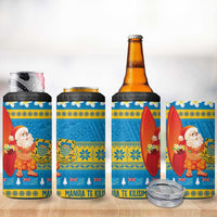 Tuvalu Christmas 4 in 1 Can Cooler Tumbler Cute Santa Manuia te Kilisimasi LT14 - Polynesian Pride
