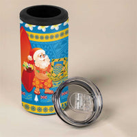 Tuvalu Christmas 4 in 1 Can Cooler Tumbler Cute Santa Manuia te Kilisimasi LT14 - Polynesian Pride