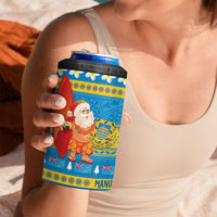 Tuvalu Christmas 4 in 1 Can Cooler Tumbler Cute Santa Manuia te Kilisimasi LT14 - Polynesian Pride