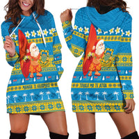 Tuvalu Christmas Hoodie Dress Cute Santa Manuia te Kilisimasi LT14 - Polynesian Pride