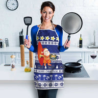 Nauru Christmas Apron Cute Santa Coat Of Arms Merry Xmas - Polynesian Pride