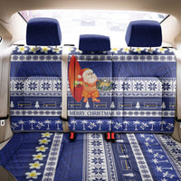 Nauru Christmas Back Car Seat Cover Cute Santa Coat Of Arms Merry Xmas LT14 - Polynesian Pride