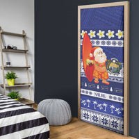 Nauru Christmas Door Cover Cute Santa Coat Of Arms Merry Xmas LT14 - Polynesian Pride