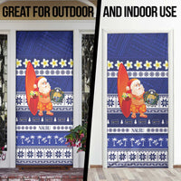 Nauru Christmas Door Cover Cute Santa Coat Of Arms Merry Xmas LT14 - Polynesian Pride