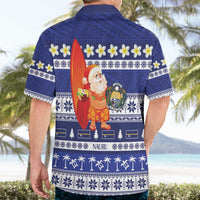 Nauru Christmas Hawaiian Shirt Cute Santa Coat Of Arms Merry Xmas LT14 - Polynesian Pride