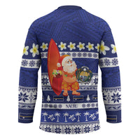 Nauru Christmas Hockey Jersey Cute Santa Coat Of Arms Merry Xmas LT14 - Polynesian Pride