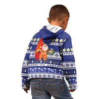 Nauru Christmas Kid Hoodie Cute Santa Coat Of Arms Merry Xmas LT14 - Polynesian Pride