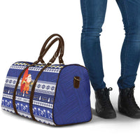 Nauru Christmas Travel Bag Cute Santa Coat Of Arms Merry Xmas LT14 - Polynesian Pride
