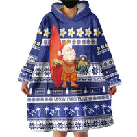 Nauru Christmas Wearable Blanket Hoodie Cute Santa Coat Of Arms Merry Xmas LT14 - Polynesian Pride