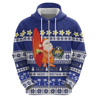 Nauru Christmas Zip Hoodie Cute Santa Coat Of Arms Merry Xmas LT14 - Polynesian Pride