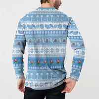 FSM Christmas Button Sweatshirt Merry Xmas Federated States of Micronesia - Polynesian Pride