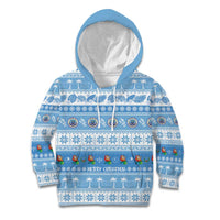 FSM Christmas Kid Hoodie Merry Xmas Federated States of Micronesia LT14 Hoodie Blue - Polynesian Pride