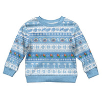 FSM Christmas Kid Ugly Christmas Sweater Merry Xmas Federated States of Micronesia LT14 Kid Blue - Polynesian Pride