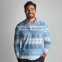 FSM Christmas Long Sleeve Polo Shirt Merry Xmas Federated States of Micronesia LT14 - Polynesian Pride