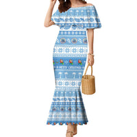 FSM Christmas Mermaid Dress Merry Xmas Federated States of Micronesia LT14 Women Blue - Polynesian Pride